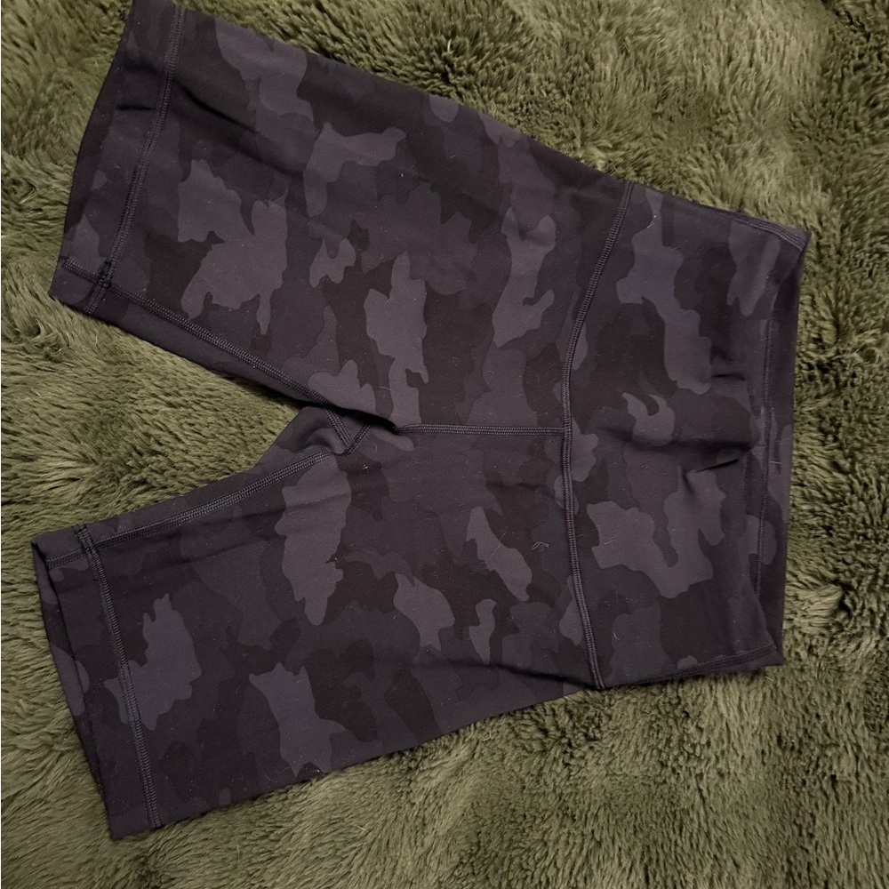Lululemon Athletica Black Camouflage Shorts